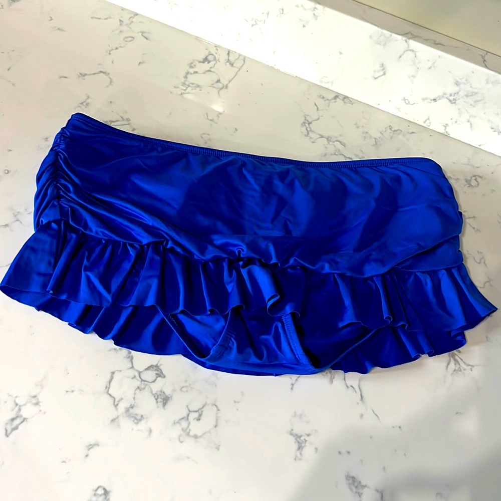 Blue Bikini Skirt Bottom